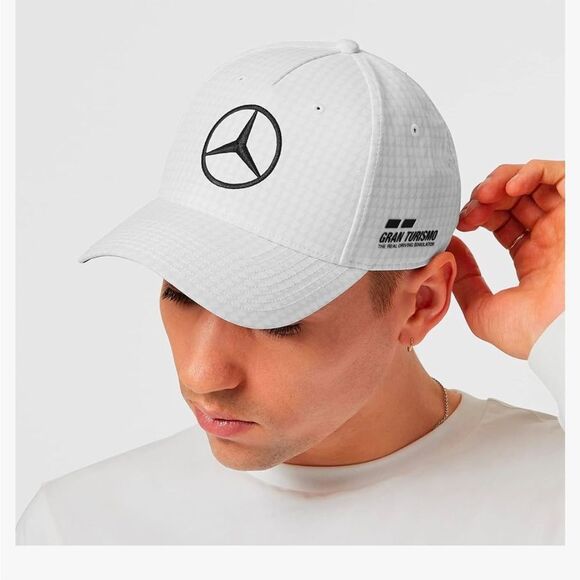 Mercedes AMG Petronas Formula One Team 2023 Lewis Hamilton Driver Hat White NWT - Picture 1 of 10